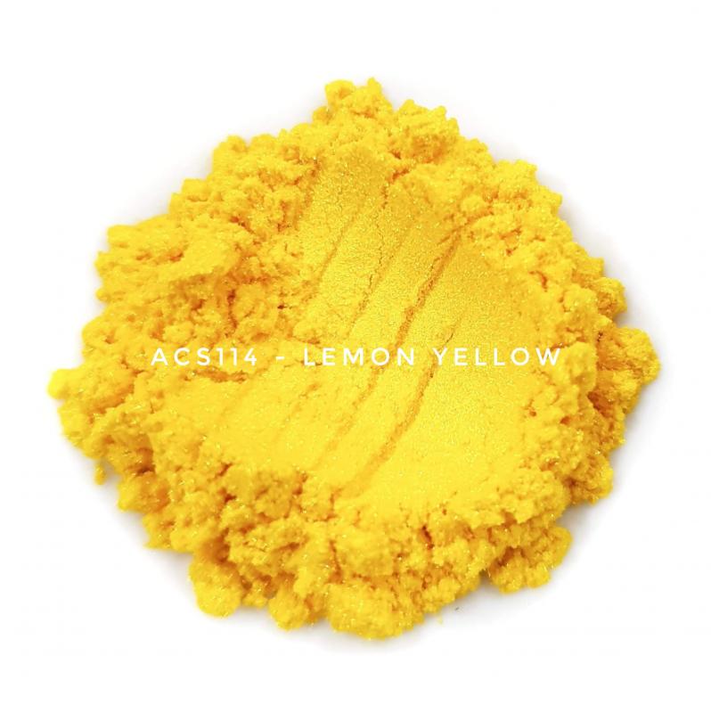 Косметический пигмент ACS114 Lemon Yellow (Лимонно-желтый), 10-60 мкм