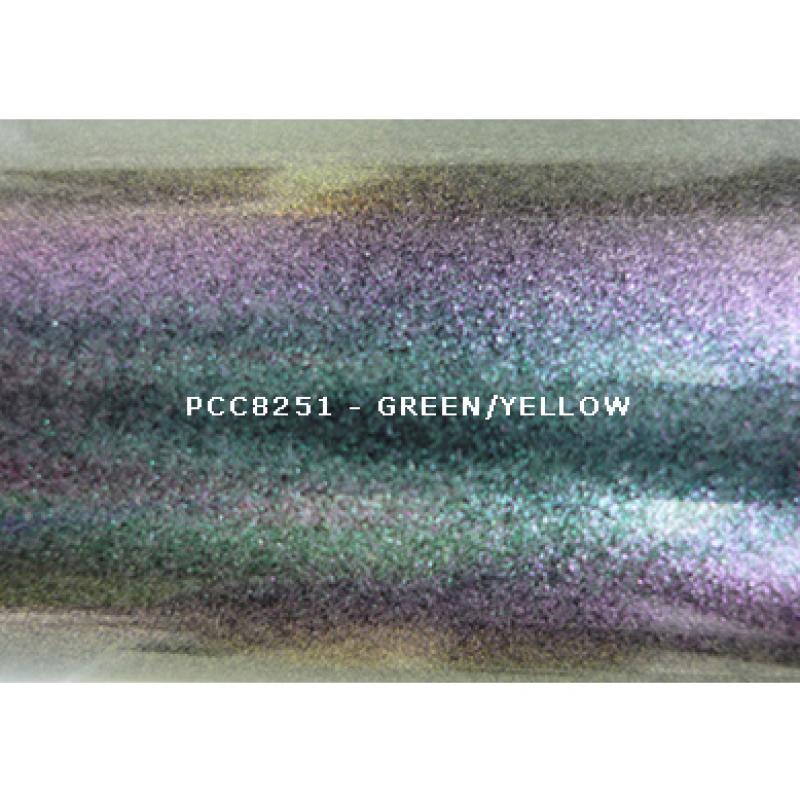 Косметический пигмент PCC8251 Green/Yellow (Зеленый/желтый), 30-115 мкм