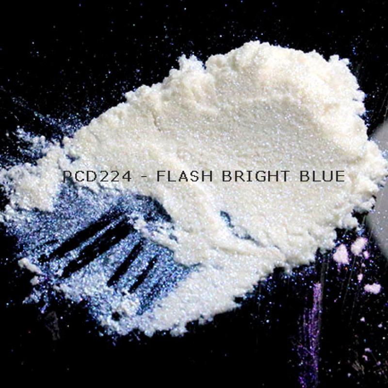 Косметический пигмент PCD224 Flash Bright Blue (Вспыхивающий ярко-голубой), 20-100 мкм