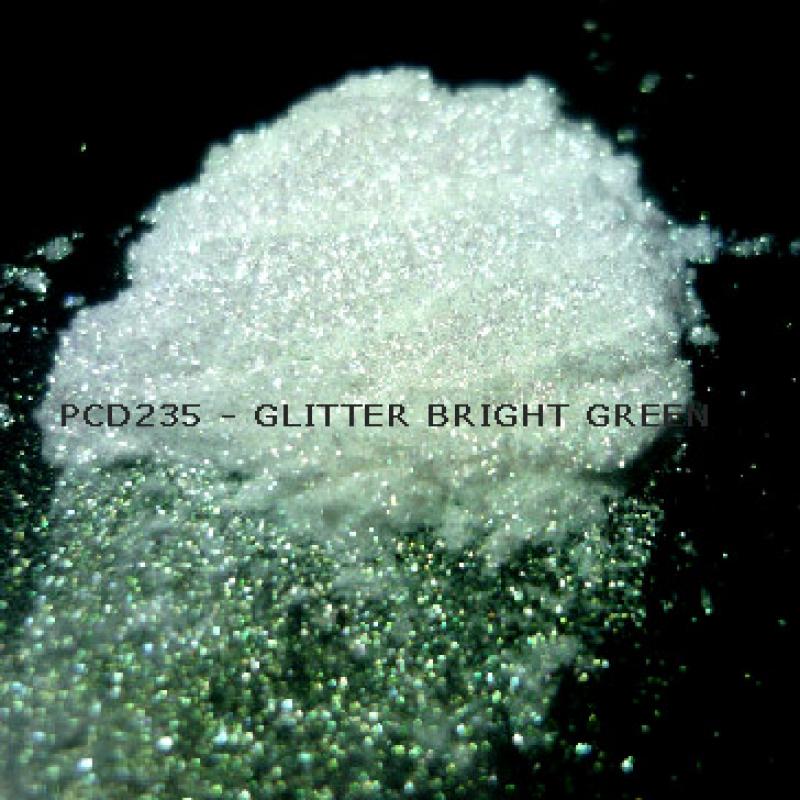 Косметический пигмент PCD235 Glitter Bright Green (Блестки ярко-зеленые), 30-150 мкм