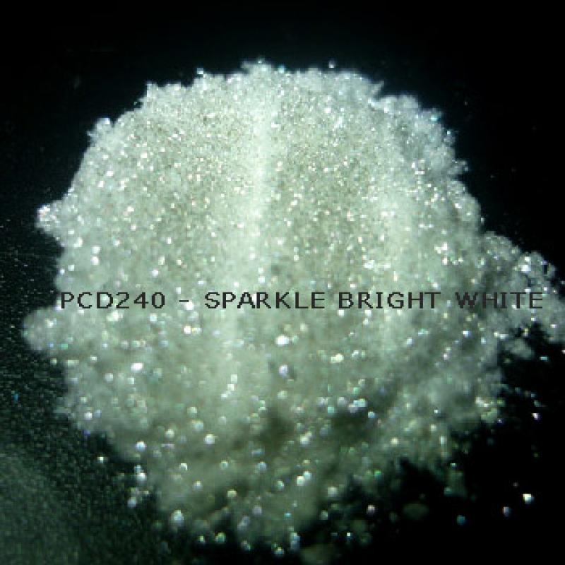 Косметический пигмент PCD240 Sparkle Bright White (Искристый ярко-белый), 40-200 мкм