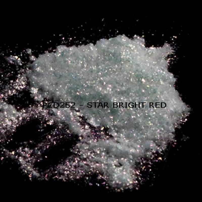 Косметический пигмент PCD252 Star Bright Red (Звездный ярко-красный), 50-300 мкм