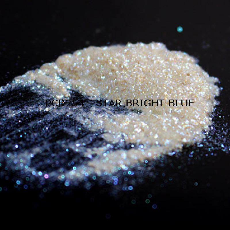 Косметический пигмент PCD254 Star Bright Blue (Звездный ярко-синий), 50-300 мкм