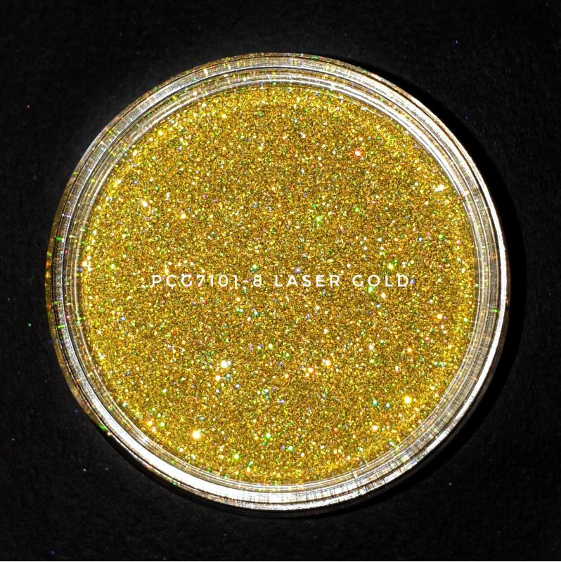 Косметический глиттер PCG7101-200 Laser Gold (Голографический золотой), 200-200 мкм