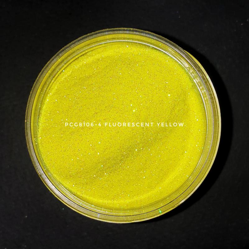 Косметический глиттер PCG8106-100 Fluorescent Yellow (Флуоресцентный желтый), 100-100 мкм