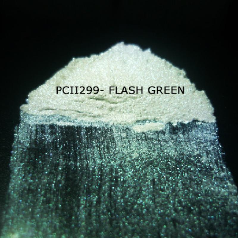 Косметический пигмент PCII299 Flash Green (Вспыхивающий зеленый), 10-100 мкм